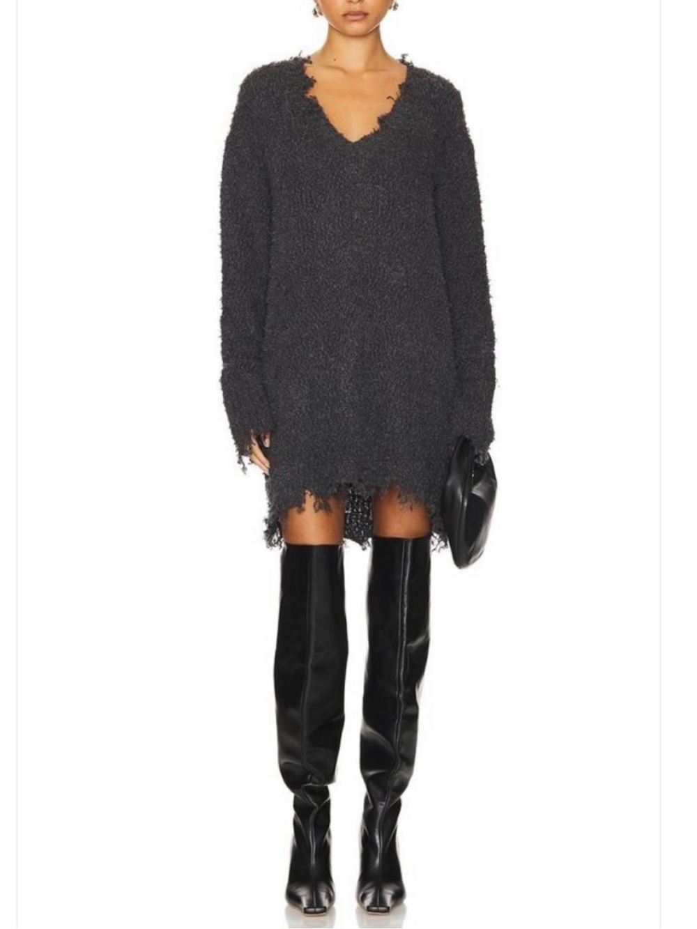 H:ours Textured Gray Helene
Sweater Size M